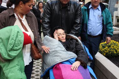  Revered activist and community gardener Carmen Pabon was present at the ribbon-cutting of the new garden. 