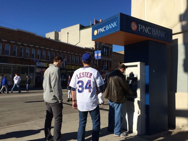  ATM usage in and around Wrigleyville has spiked. 
