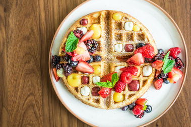  Waffles at Baptiste & Bottle, a restaurant that opened Monday in the new Conrad Chicago hotel. 