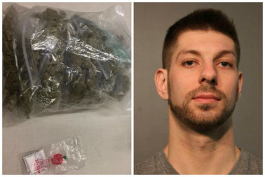  Robert A. Schaefer, 24, of the 1200 block of West Sunnyside Avenue, is facing felony counts for allegedly having 10 bags of pot and other drugs while driving on a suspended license with no insurance, police said.  
