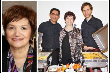  Lily Gavin serves up food from Dazie's at the Taste of Sunnyside in 2012.  