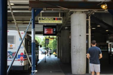  The armed robbery occurred on the sidewalk near the Fullerton Red Line station. 