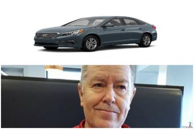  A 2015-17 Hyundai Sonata like the one pictured was seen leaving the scene after hitting and critically injuring 61-year-old Victor Noriega on July 4, police said. 