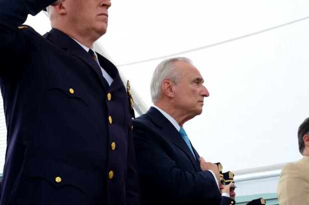  NYPD Commissioner Bill Bratton stands at a dedication ceremony Friday morning at the Brooklyn Army Terminal in Sunset Park. Bratton spoke about the terror attacks in Nice, France at a press conference following the event. 