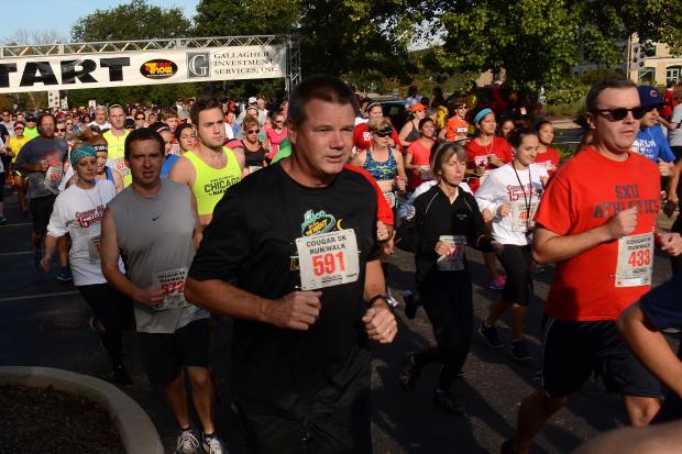  Hundreds of runners took to the pavement last year for the annual Cougar 5K Run/Walk at Saint Xavier University in Mount Greenwood. The race this year will be held at 9 a.m. Oct. 8. 