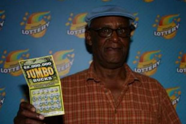  Roy Pittman, 71, scratched off his newly purchased Illinois Lottery ticket and saw he won $2 million.  