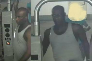  Police have released surveillance footage of the suspect entering the Chambers Street station after the attack. 