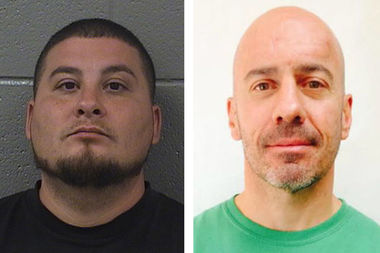  Andres Quinones (left) is charged with running a red light and fatally striking Chicago Police Officer Chuck Barango (right). 