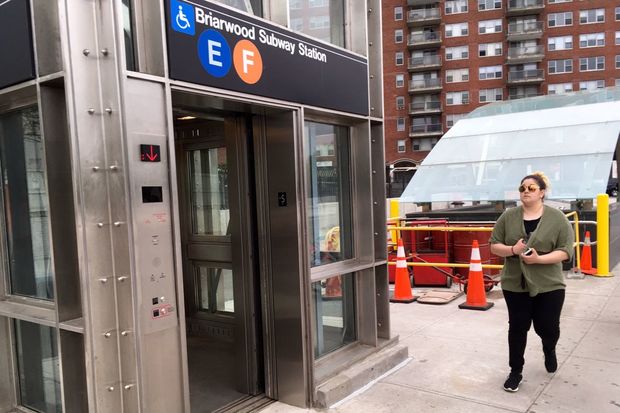  An elevator at the Briarwood subway station opened on Sunday. 