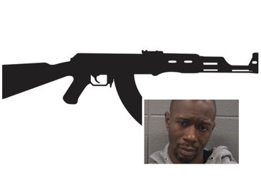 Jordan Watkins (inset) is accused of having an AK-47 while at the Lakeview CTA