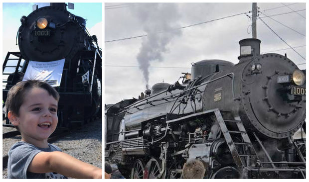  A boy enjoys the SOO Line 1003. 